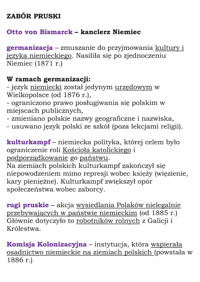 Ziemie polskie po Wiośnie
Ludów
1.Powstanie styczniowe
Ziemie polskie przed powstaniem
Zabór pruski
Hasło „praca organiczna" - uważano naród