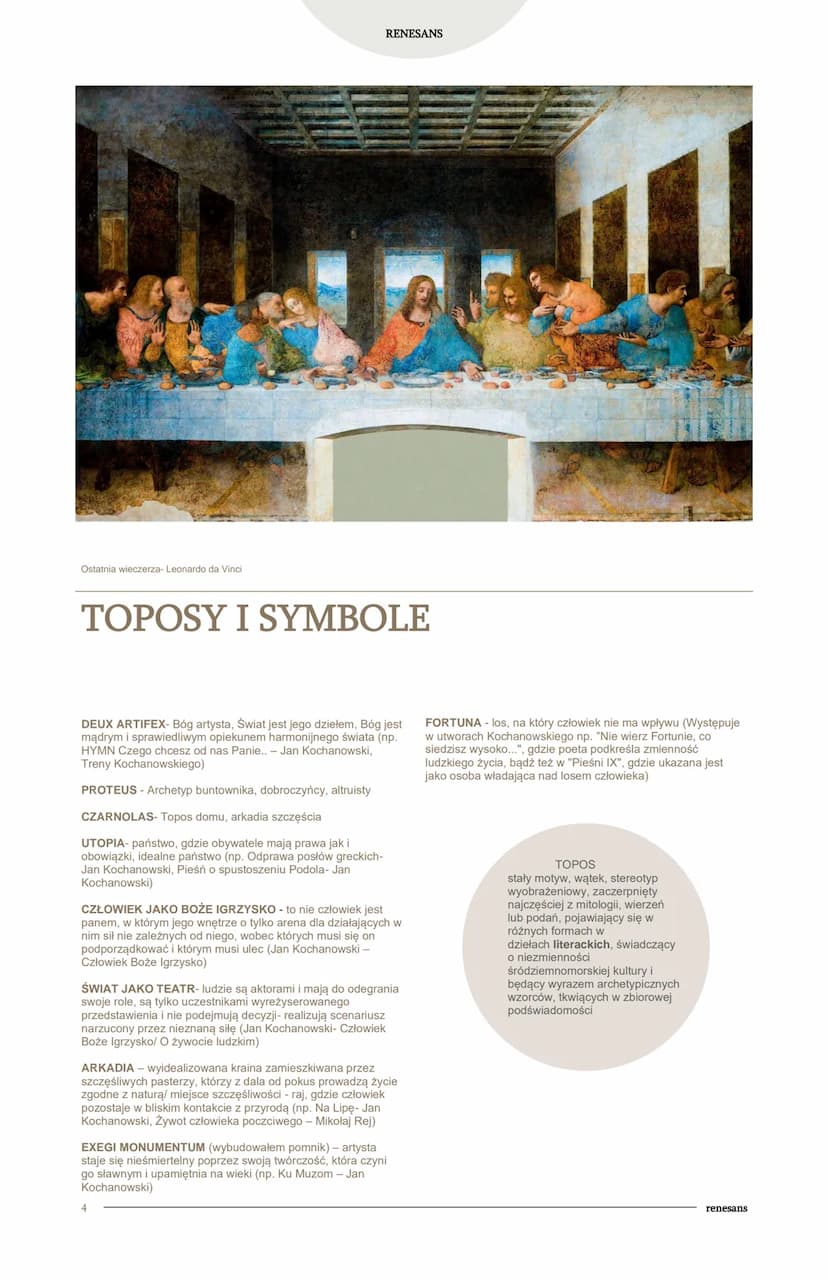 KLASYCZNE WZORCE
ANTROPOCENTRYZM- myśl zgodnie z
którą człowiek znajduje się w centrum
zainteresowania
RENESANS
RENEAISSANCE -
ODRODZENIE
Re