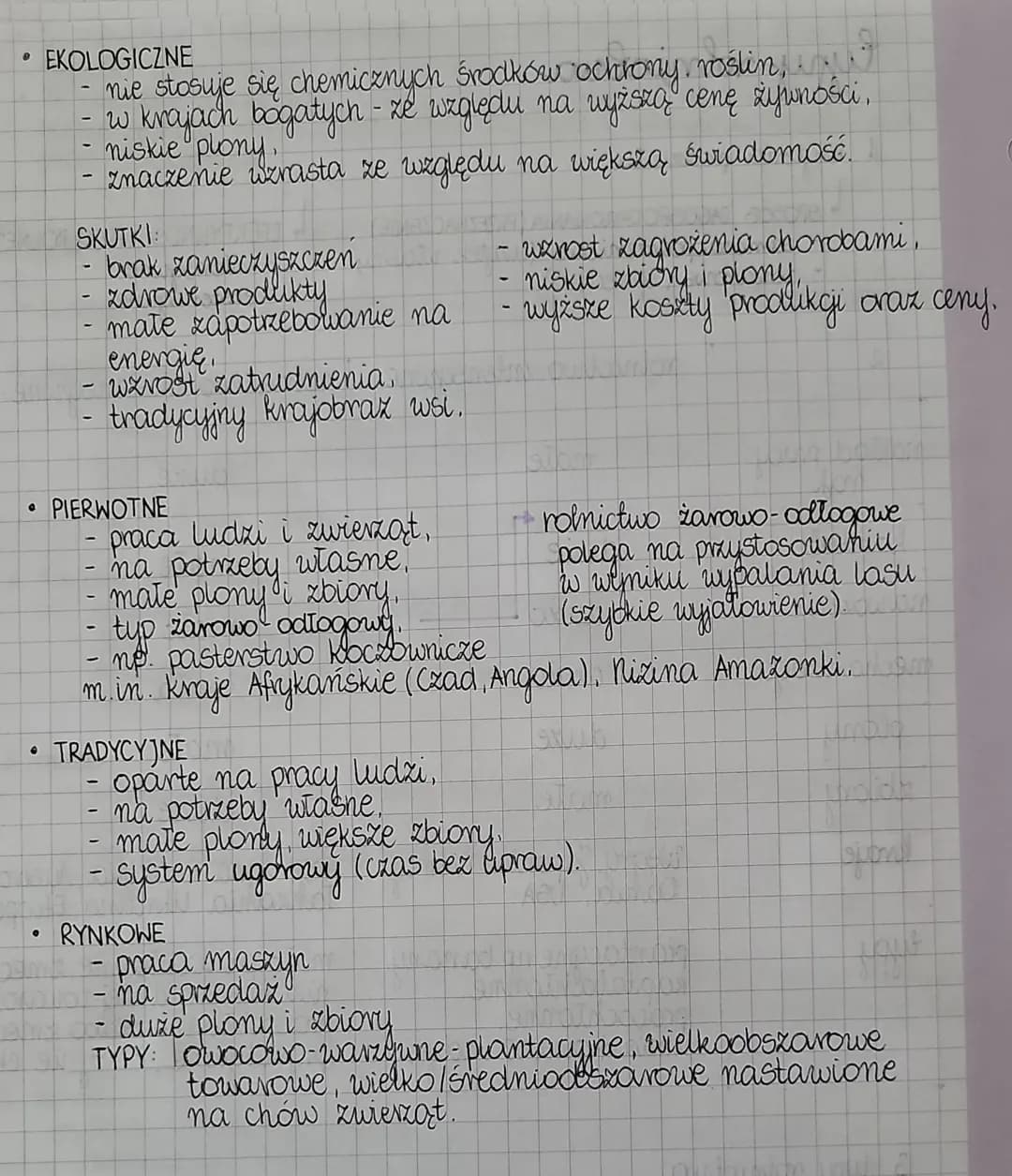 Eyny rolnictwa
4 kryteria podziału
ba SPOSÓB ZAGOSPODAROWANIA (PRZEZNACZENIE) ↳ EFEKTYWNOŚĆ PROP. ROLNEJ
samozaopatrzeniowe (wżytek własny),