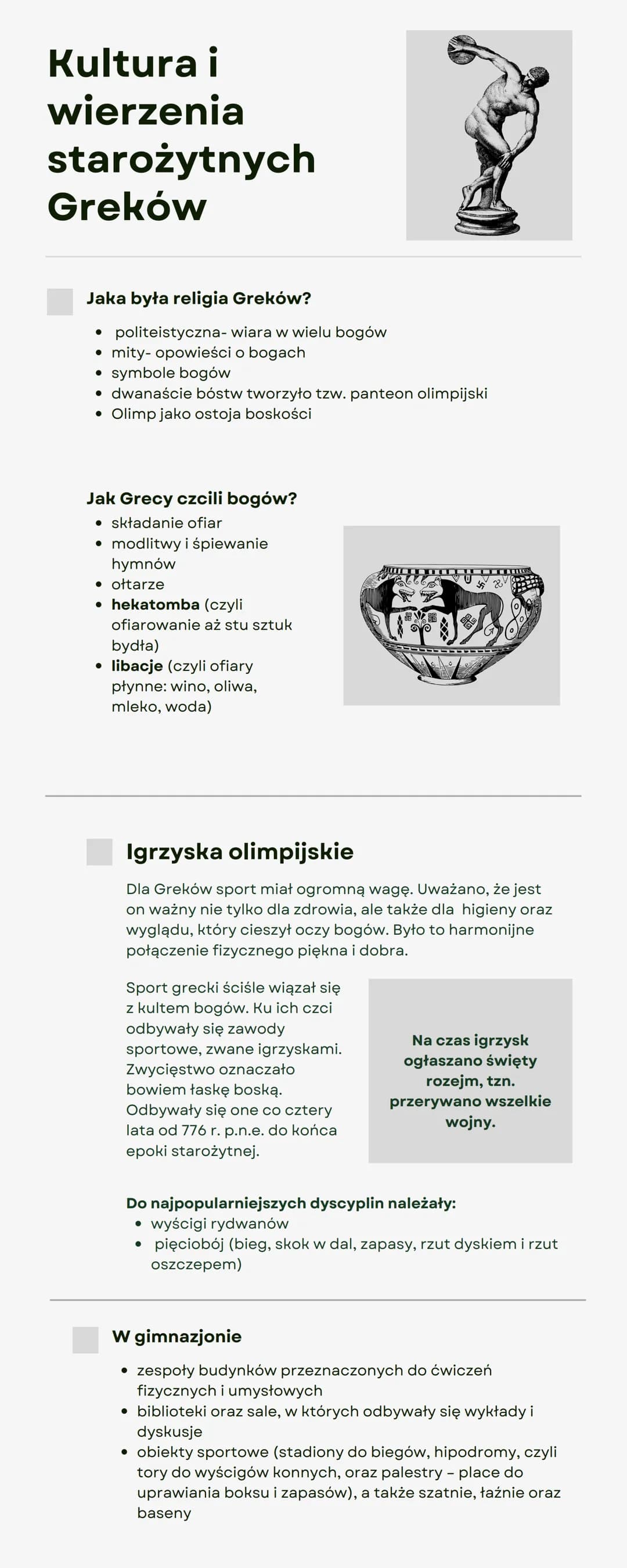 Kultura i
wierzenia
starożytnych
Greków
Jaka była religia Greków?
• politeistyczna- wiara w wielu bogów
●
mity- opowieści o bogach
• symbole