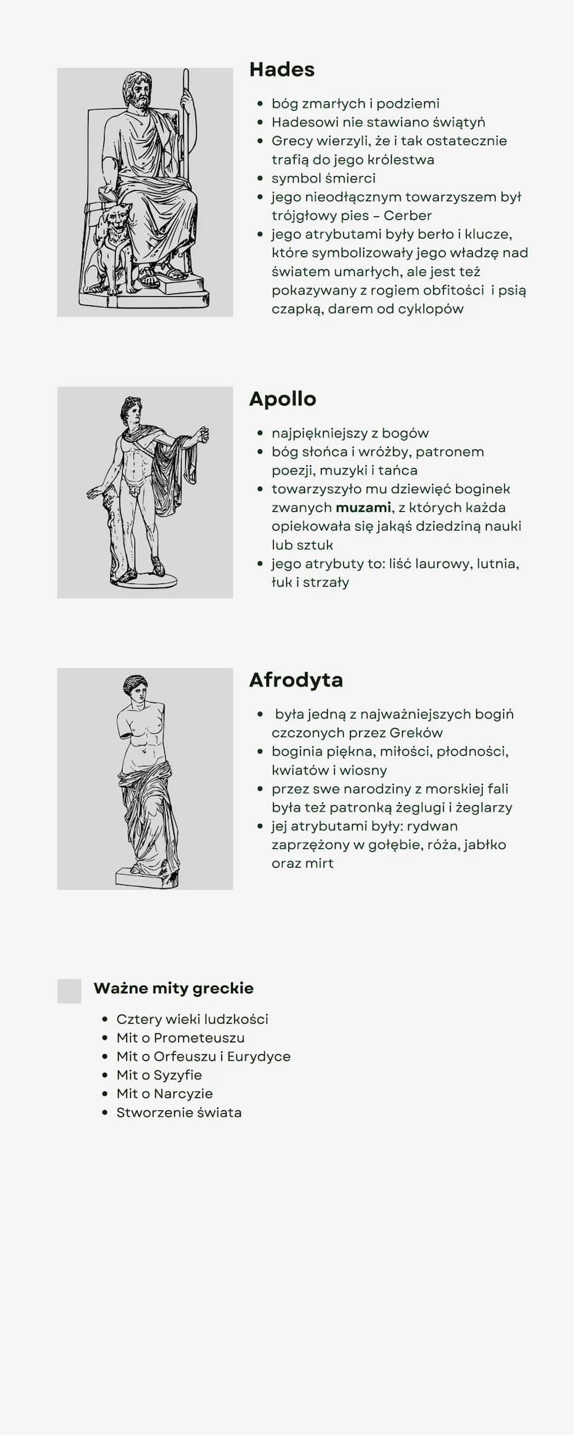 Kultura i
wierzenia
starożytnych
Greków
Jaka była religia Greków?
• politeistyczna- wiara w wielu bogów
●
mity- opowieści o bogach
• symbole