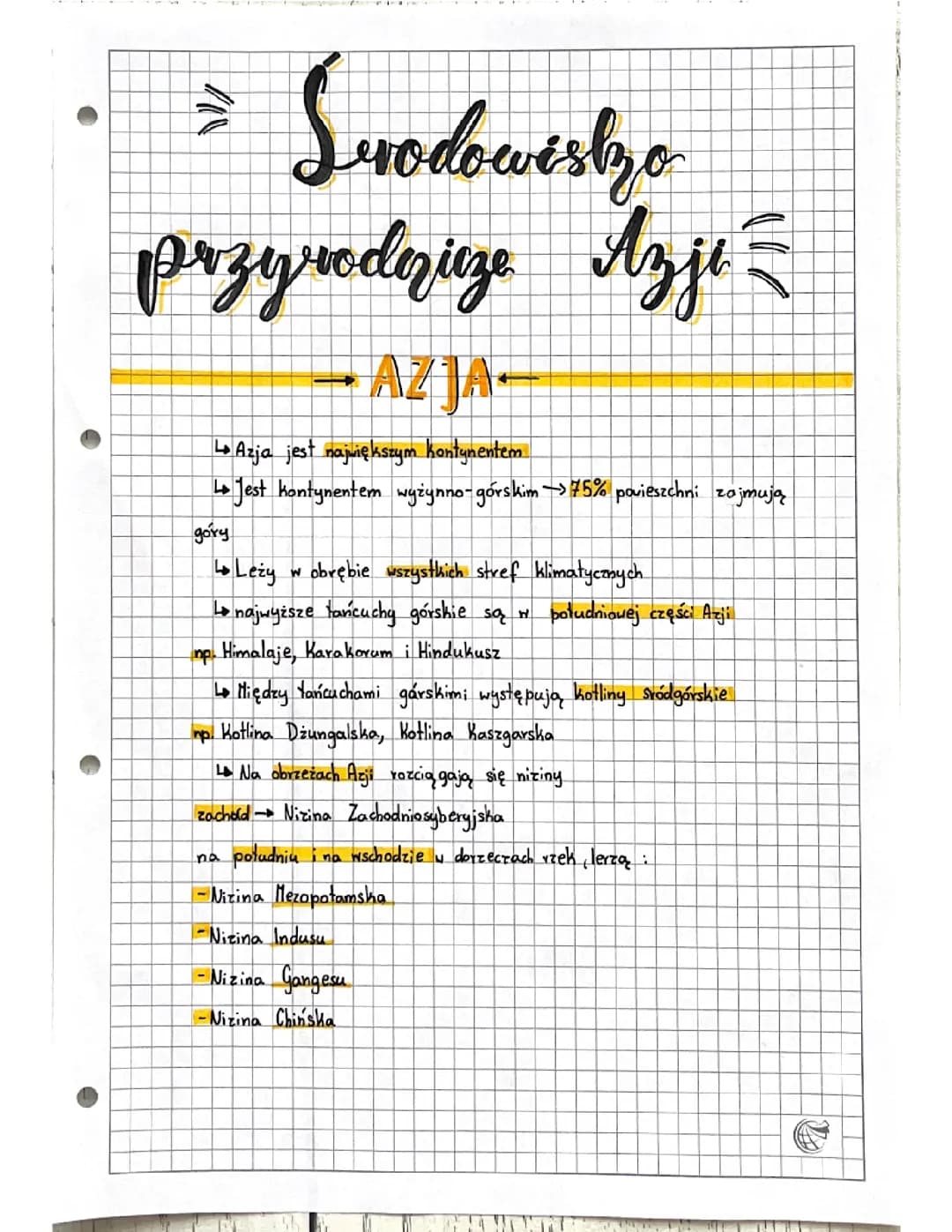 Środowisko przyrodnicze Azji