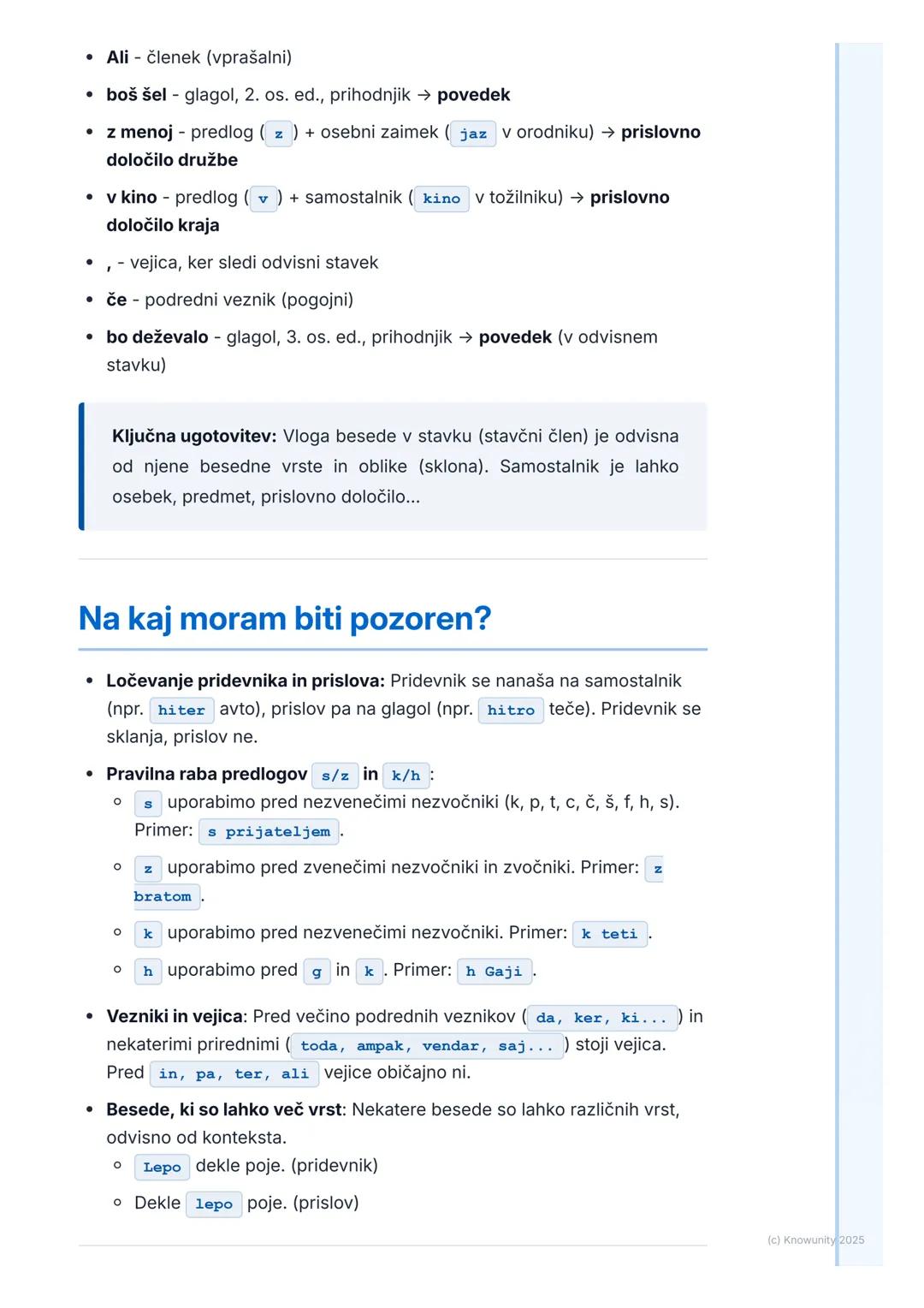 # Besedne vrste in njihove vloge

## Uvod v besedne vrste

Besedne vrste so osnova jezika. Vsaka beseda v stavku pripada določeni
vrsti, ki 