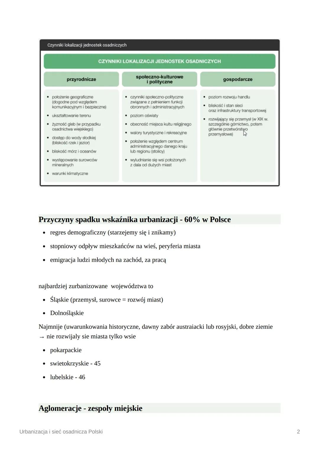 
<h2 id="jednostkisieciosadniczej">Jednostki sieci osadniczej</h2>
<p>W Polsce znajduje się 954 miasta, z których najstarsze datują się na X