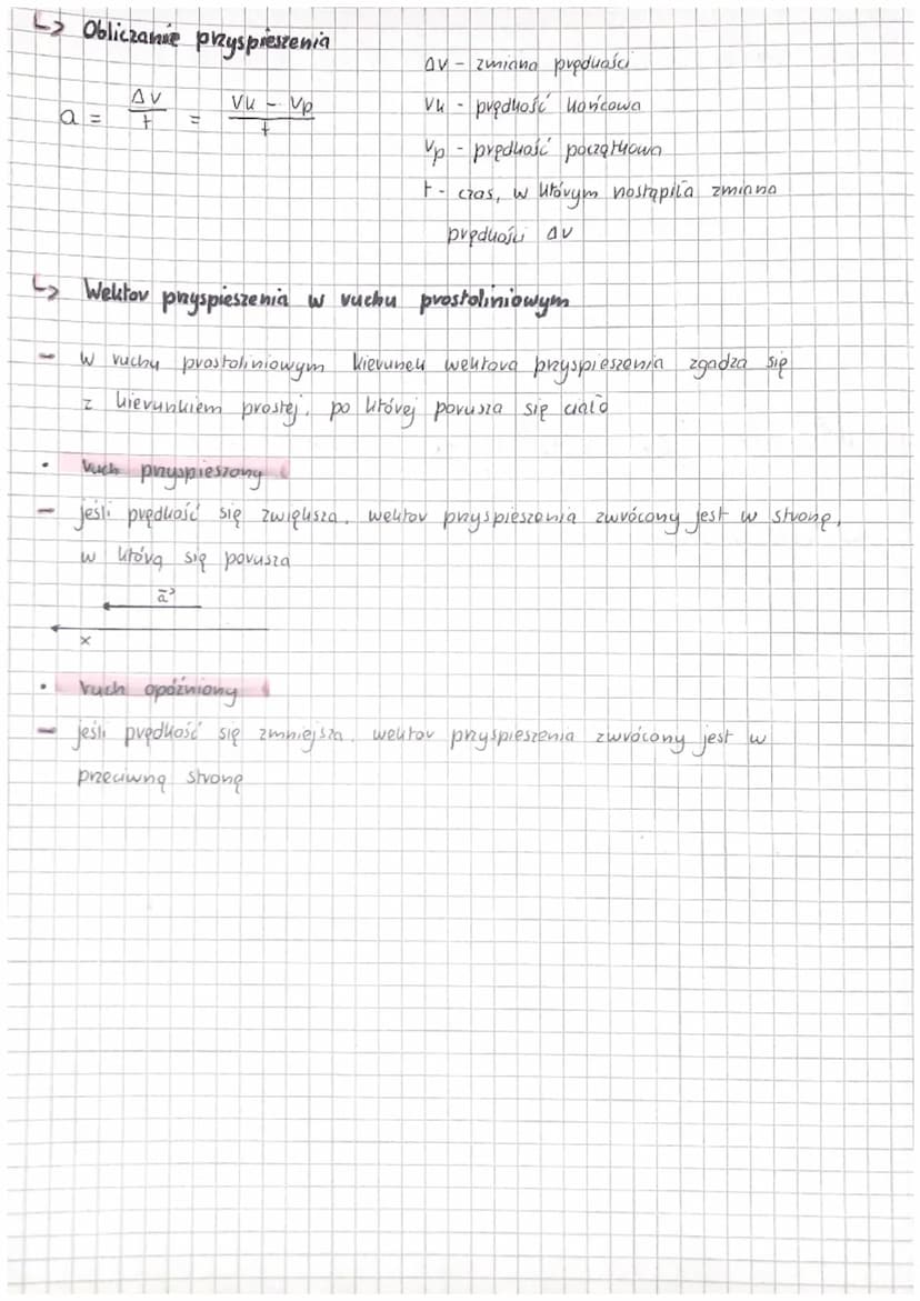 Ruch jednostajnie zmienny
L₂ Ruch jednostajnie zmienny - ruch, w którym przyspieszenie jest state
- przyspieszenie - to wielkość określająca