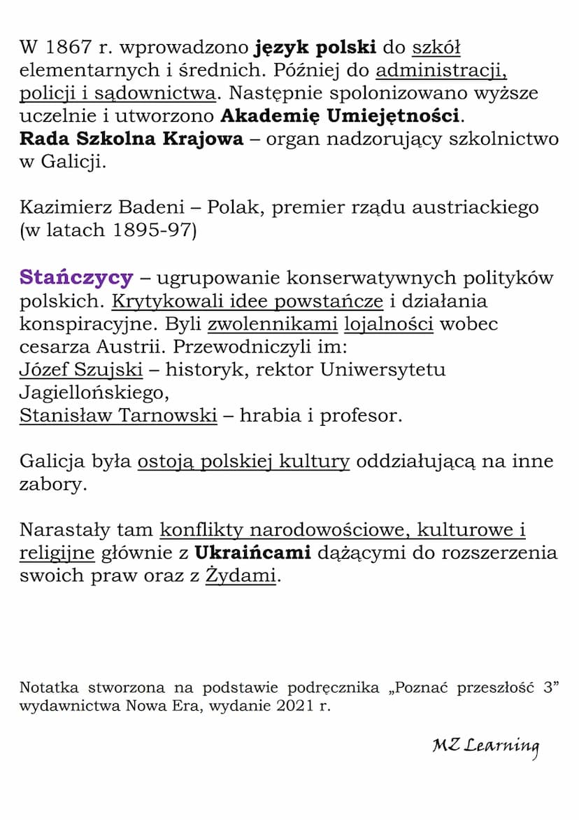 Sytuacja w zaborze
pruskim i austriackim
Germanizacyjna polityka władz niemieckich
Zjednoczenie Niemiec 1871 r.
Otto von Bismarck – kanclerz