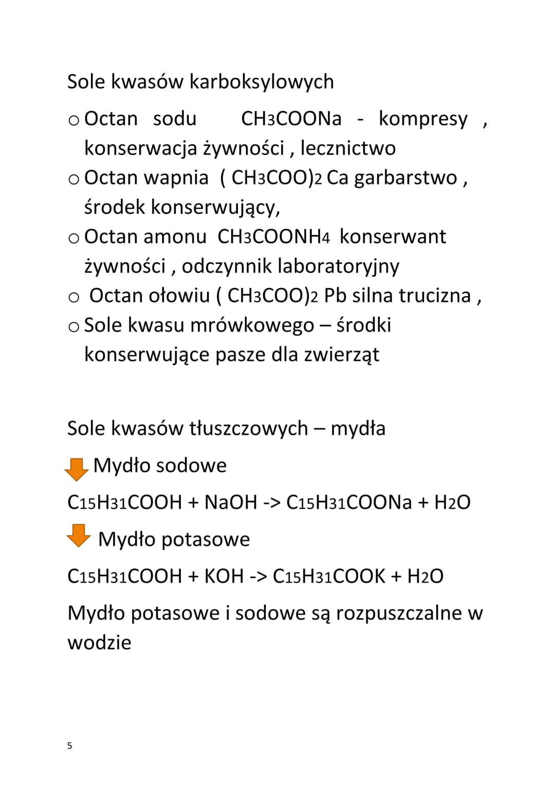 CHEMIA
KWASY KARBOKSYLOWE
Kwasy karboksylowe - odczyn kwaśny.
-COOH
RCOOH
Fermentacja octowa :
CH3-CH2-OH + O2 -> CH3-C = O + H₂O
OH
C2H5OH 