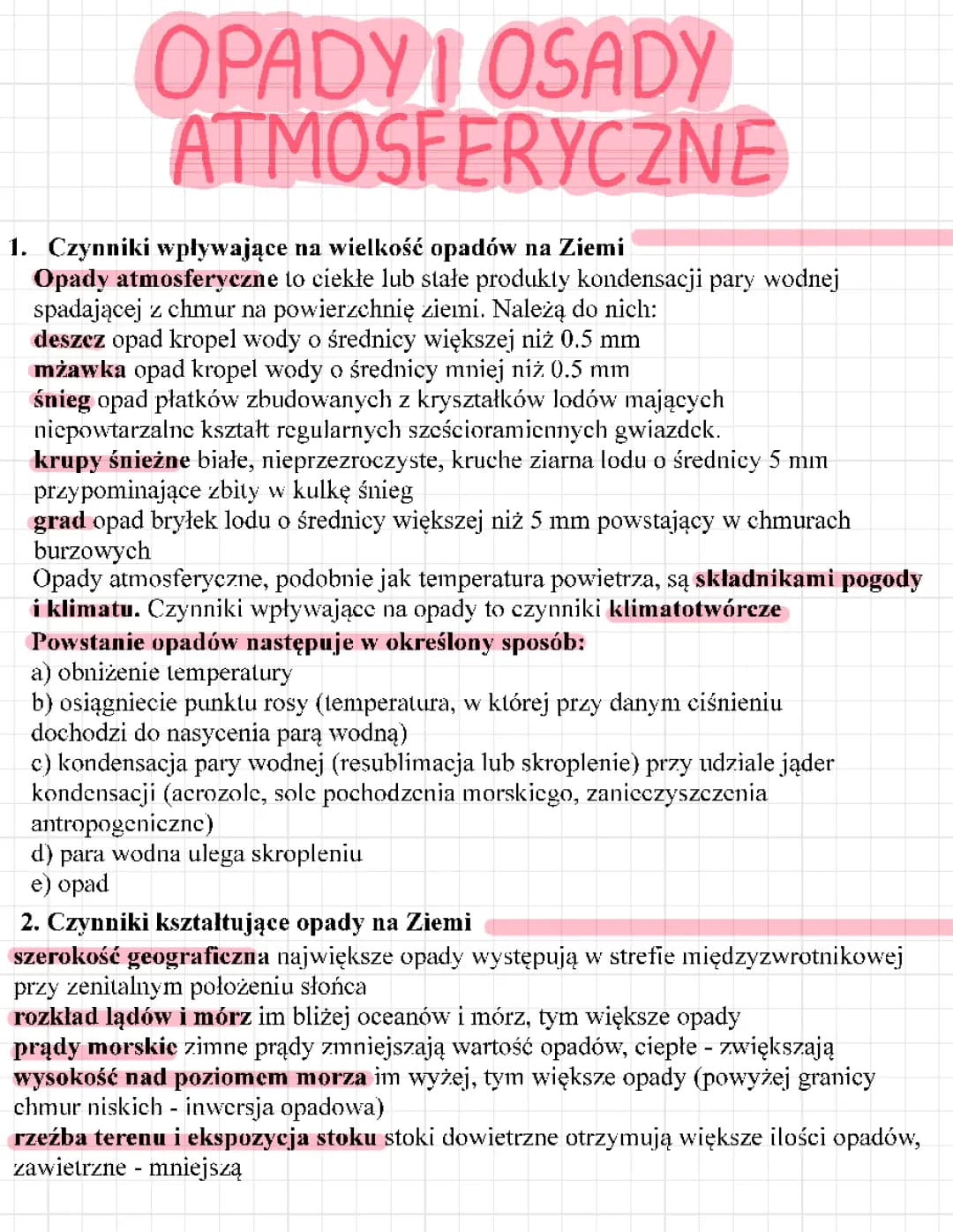 Opady i osady atmosferyczne 