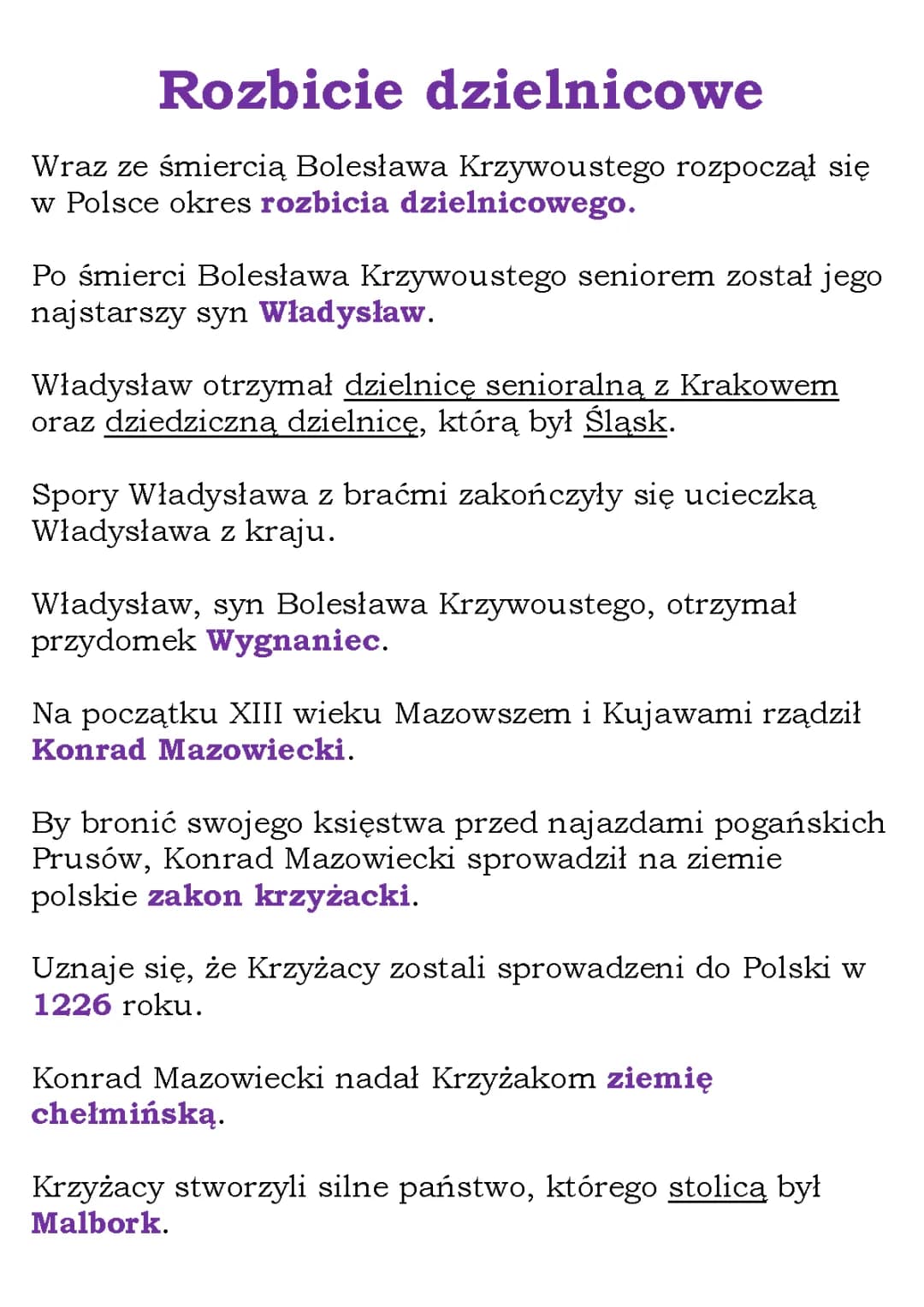Rozbicie dzielnicowe w Polsce: Przyczyny, skutki i ciekawostki
