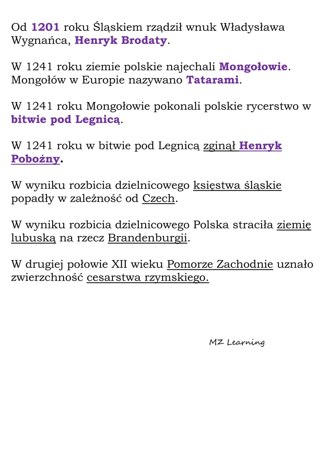 Rozbicie dzielnicowe
Wraz ze śmiercią Bolesława Krzywoustego rozpoczął się
w Polsce okres rozbicia dzielnicowego.
Po śmierci Bolesława Krzyw