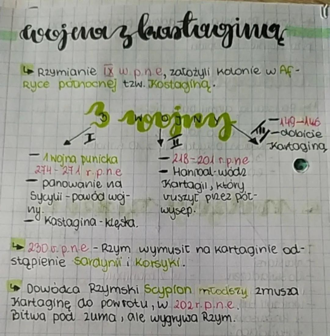wojmaz kastingimą
Rzymianie IX w.p.n.e, założyli kolonie w Af-
Ryce potnocnej tzw. Kostagina.
B
wojny z
Che stars
-
wojna punicka
274-271 r.