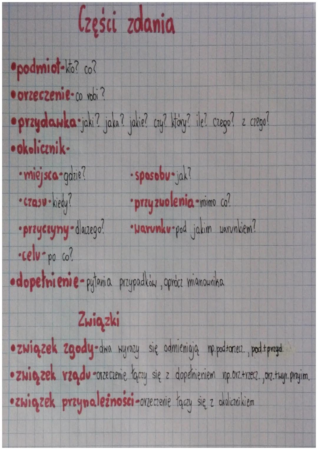 # Części mowy

odmienne

nieodmienne

@rzeczownik

• przysłówek

czasownik

• przyimek

przymiotnik

• spójnik

liczebnik

• partykuła

@zai