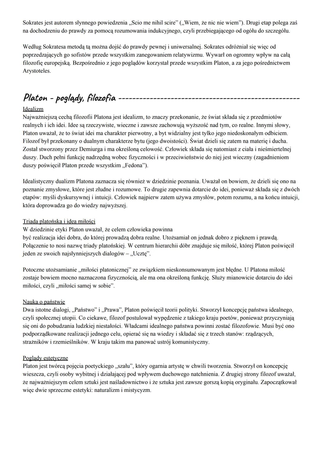 Filozofia antyczna - charakterystyka
Znaczenie i zakres terminu
Termin filozofia znaczy tyle, co ,,umiłowanie mądrości", natomiast filozof j