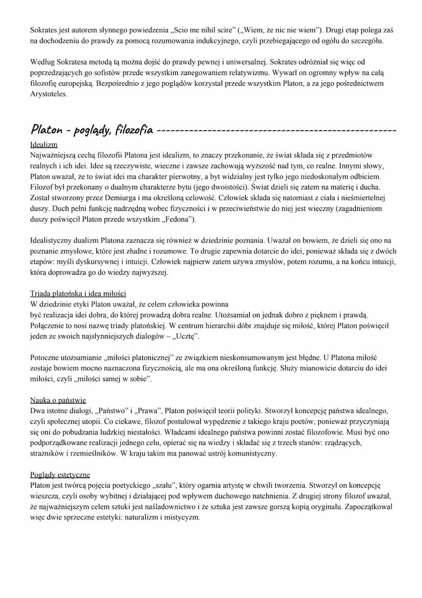 Filozofia antyczna - charakterystyka
Znaczenie i zakres terminu
Termin filozofia znaczy tyle, co ,,umiłowanie mądrości", natomiast filozof j