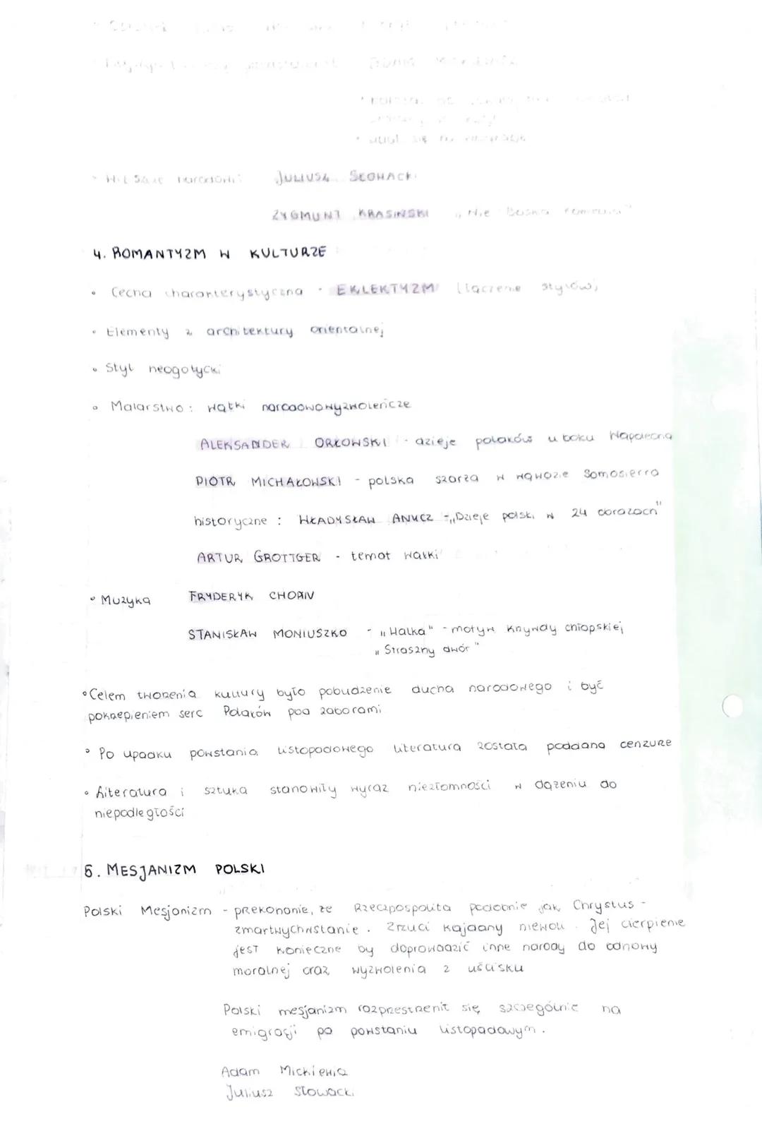 # KULTURA POLSKA WI
# POŁONIE XIX W.

1. Rozwój KULTURY POLSKIEJ POD ZABORAMI

*   4100,
powstanie Toнапусна PrejaCIOT FOUN

*   prezes Stok