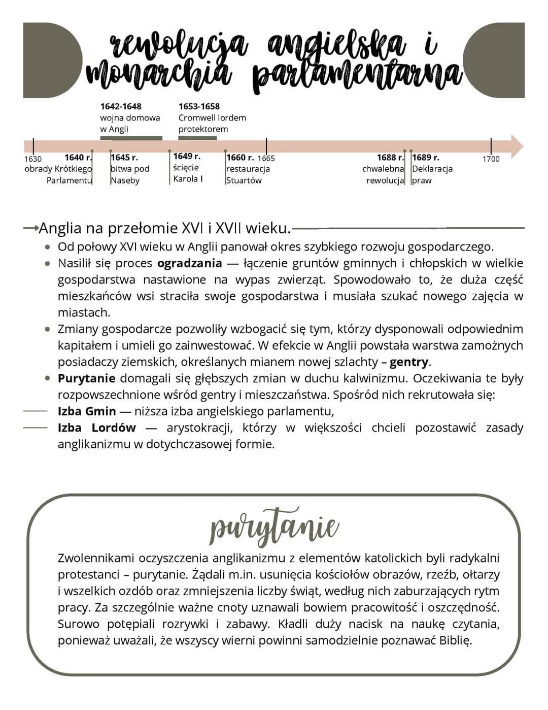 Rewolucja angielska i monarchia parlamentarna.