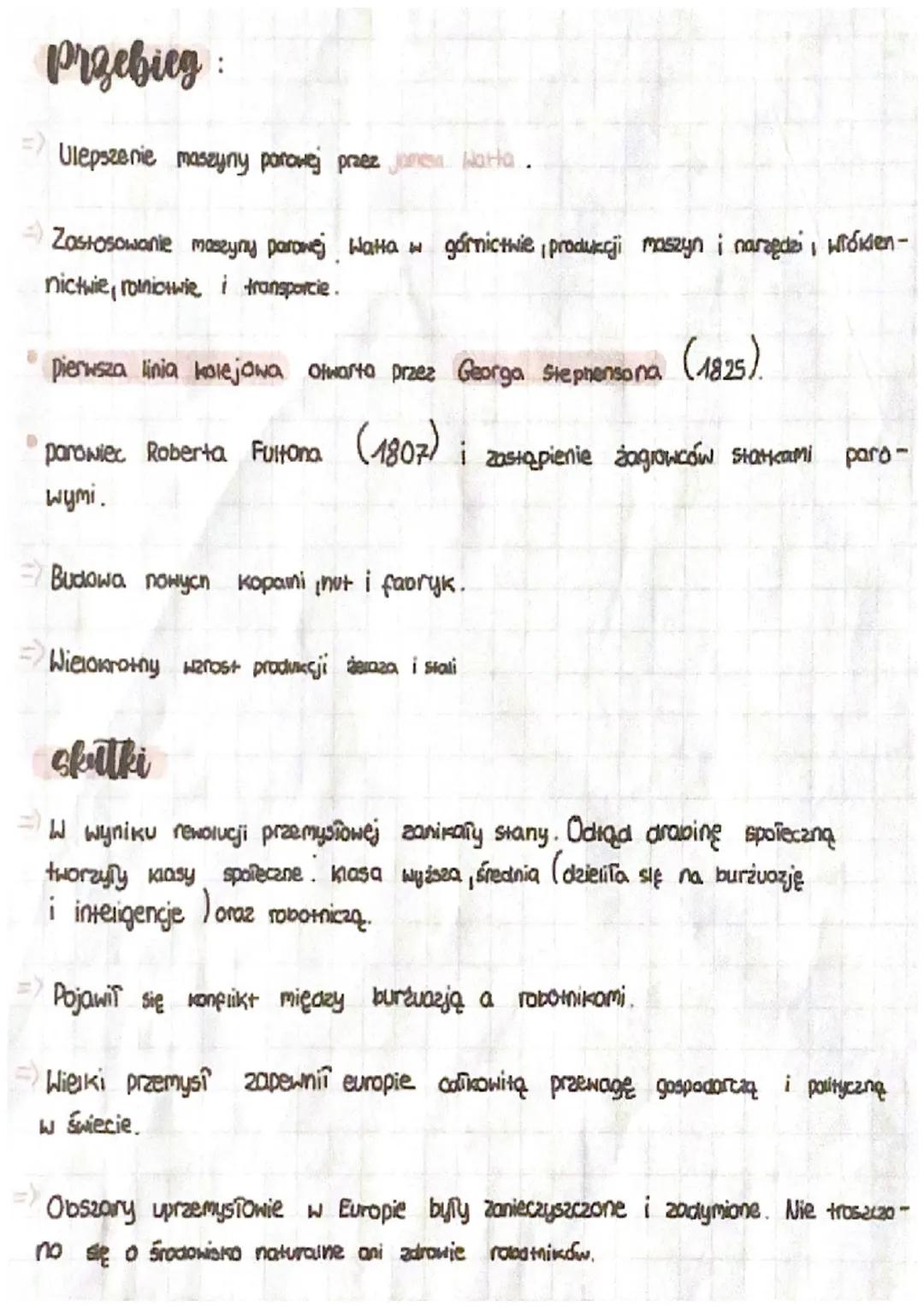 Historia
Rewolucja przemysłowa
techniczne i ekonomiczne, które doprowadziły do wielklego przemysłu w Europie.
Zaczął się on w Wielkiej Bryta
