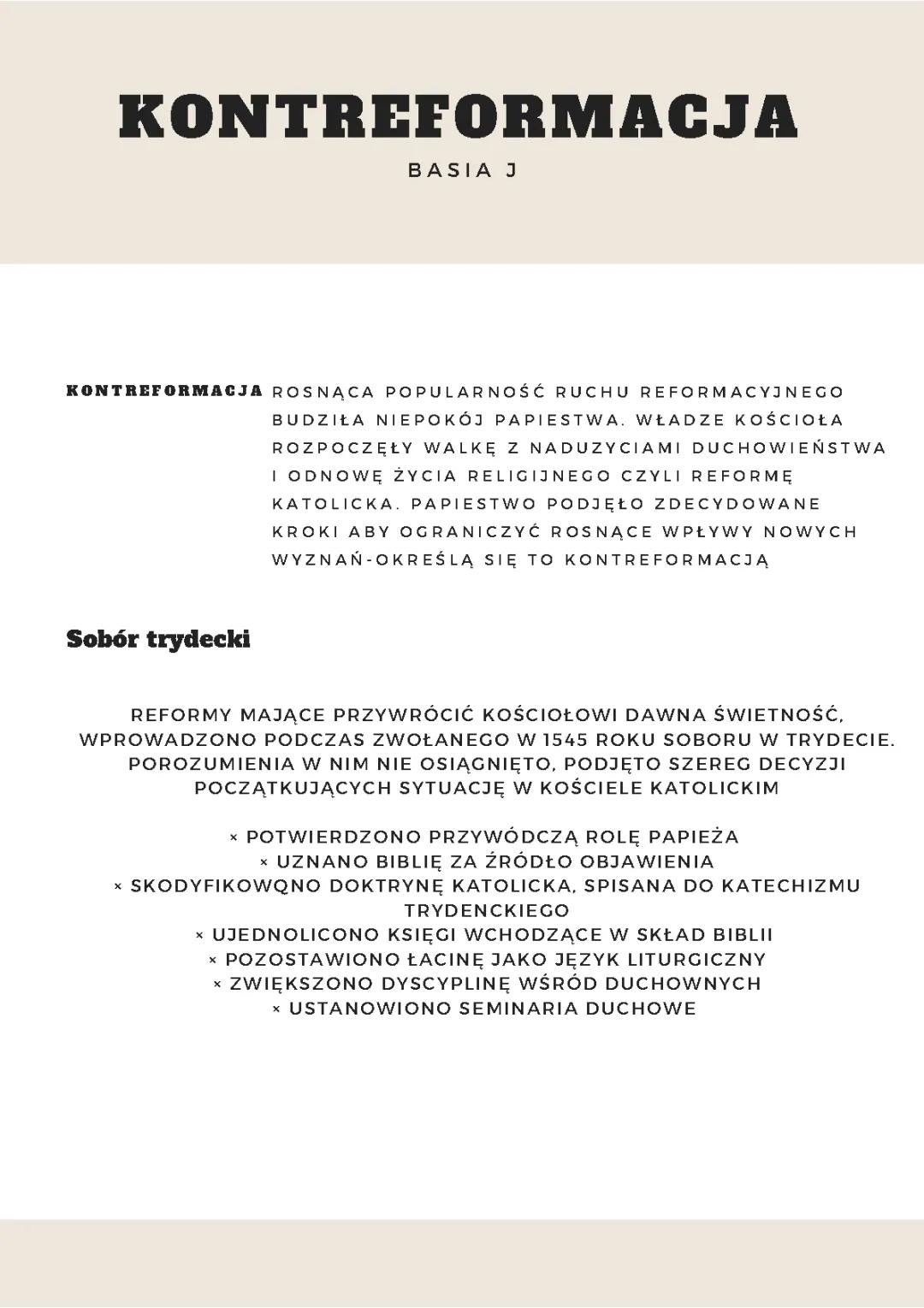 Kontreformacja: Geneza i Znaczenie