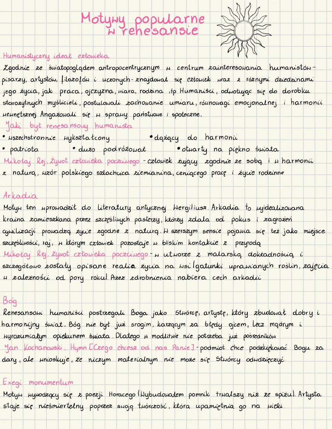 Renesans
Renesans-odrodzenie - określa to okres odrodzenia się w Europie idei antycznych - w
dziedzinie filozofii, literatury i sztuki
Ramy 