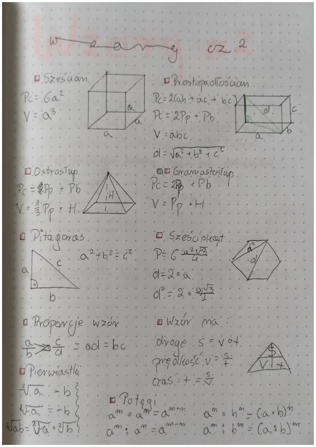 □ Kwadrat
P=a²² Tub / ²
Ob = Ga!
α = a√₂
□ Prostokąt
P=a• b
Ob = 2a + 2b
Równoległobok
P=a•h
Ob = 2a + 2b
□. Traper
P = (a+b)+h
10b= a + b +