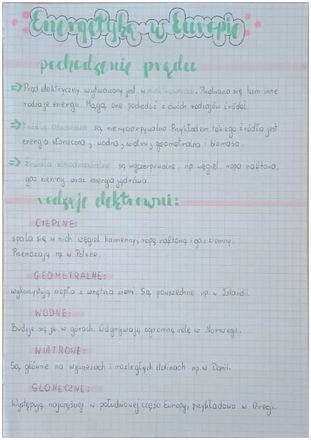 Energetyka w Europie geografia klasa 6