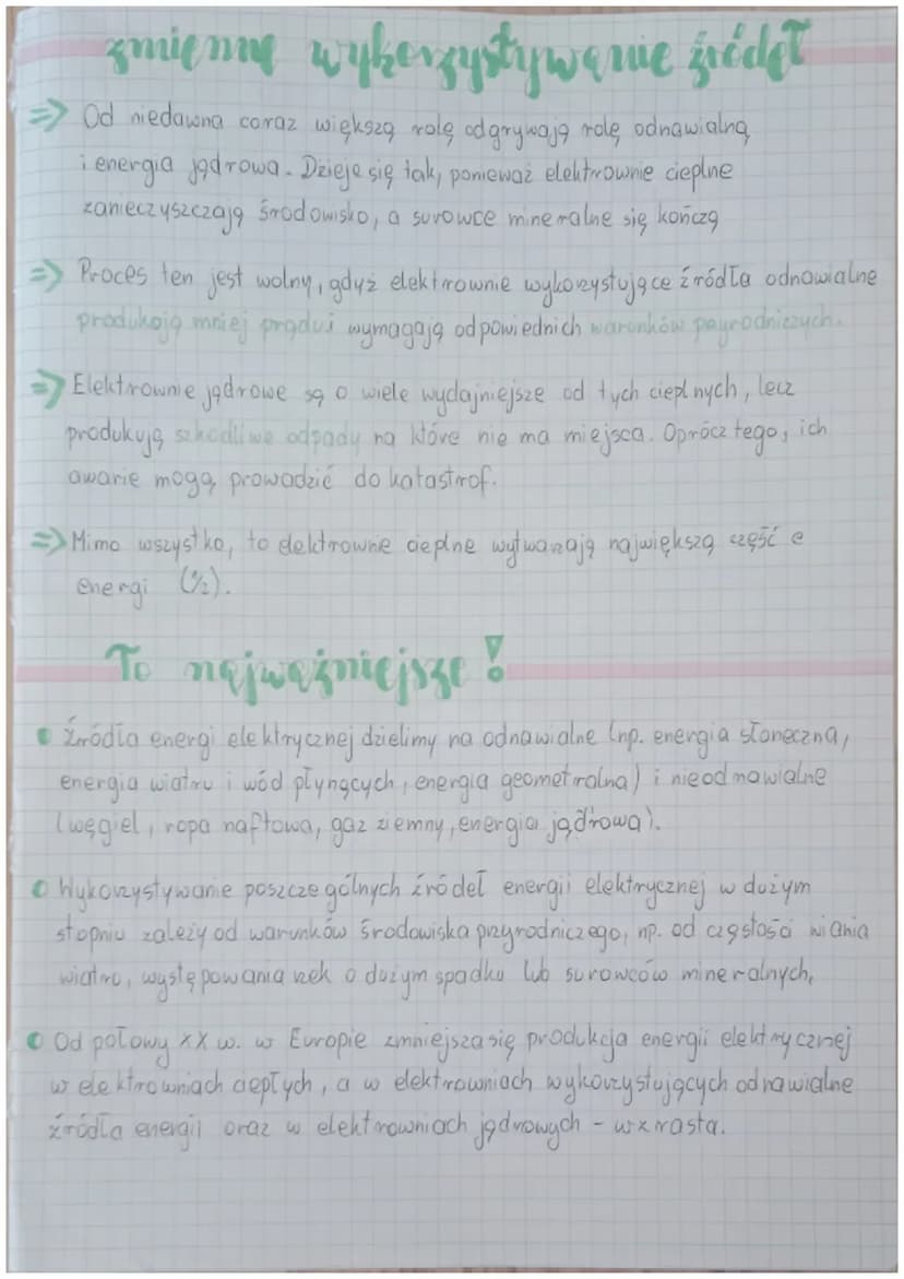 Double cligio
pochodzenie prądu
=> Prod elektryczny wytwarzany jest welektrowniach. Przetwarza się tam inne
rodzaje energii. Maga, one pocho