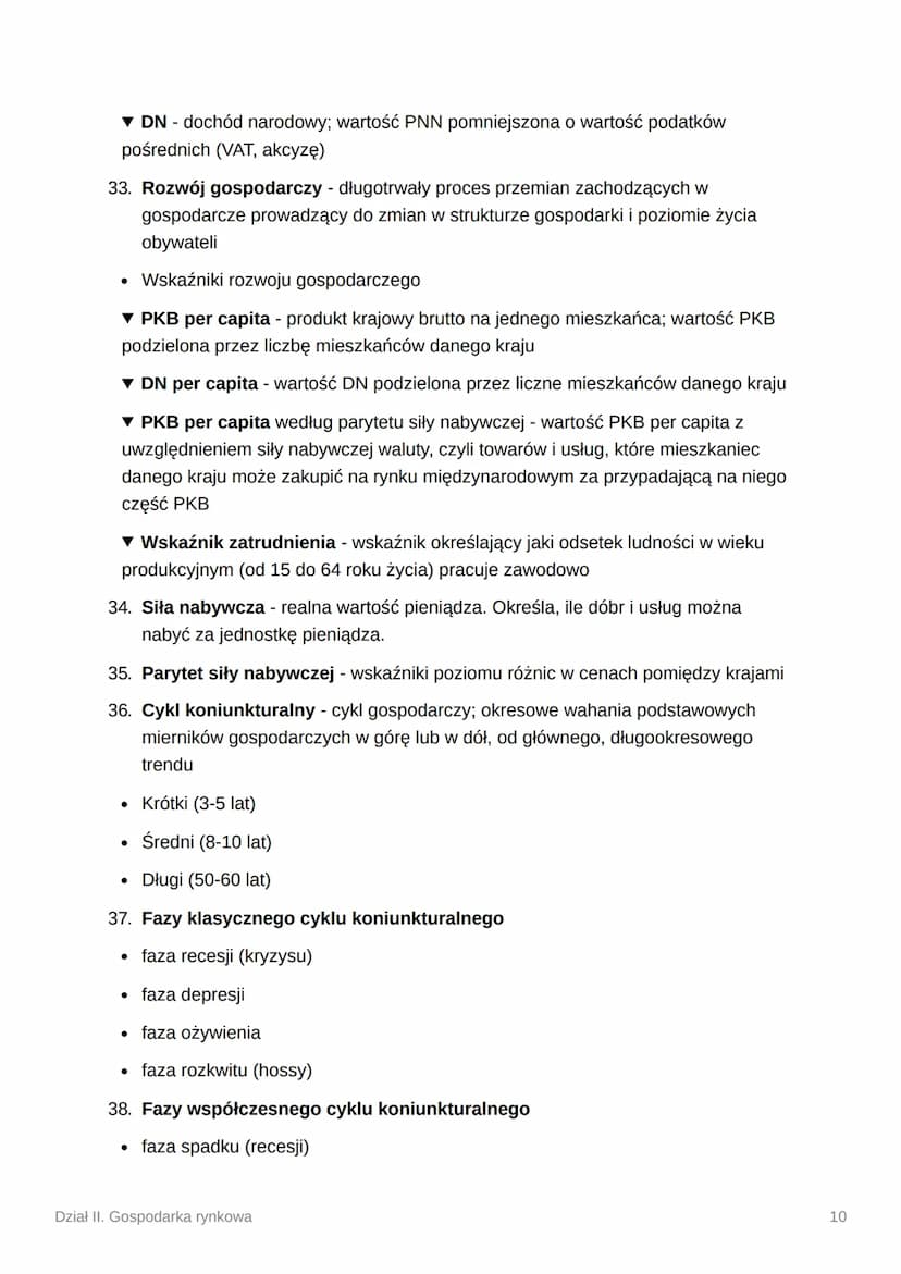 Dział II. Gospodarka rynkowa
1. Gospodarka nakazowo - rozdzielcza
Gospodarka centralnie sterowana
Opierała się na własności publicznej i cen