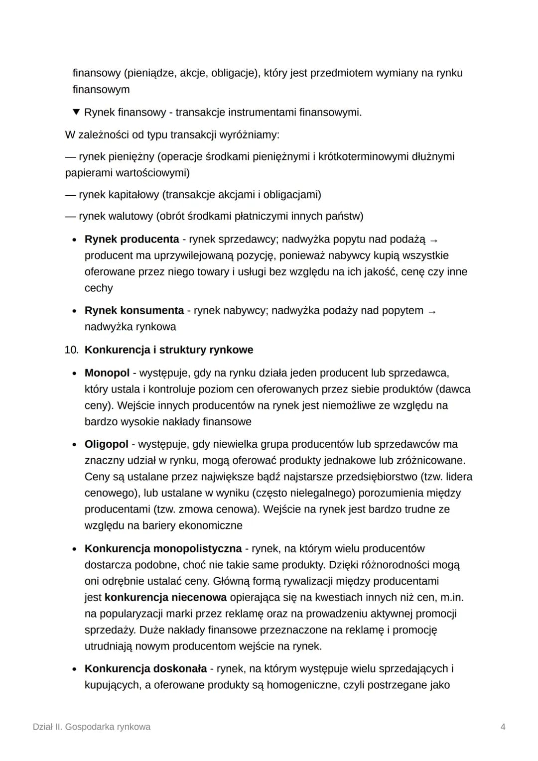 Dział II. Gospodarka rynkowa
1. Gospodarka nakazowo - rozdzielcza
Gospodarka centralnie sterowana
Opierała się na własności publicznej i cen