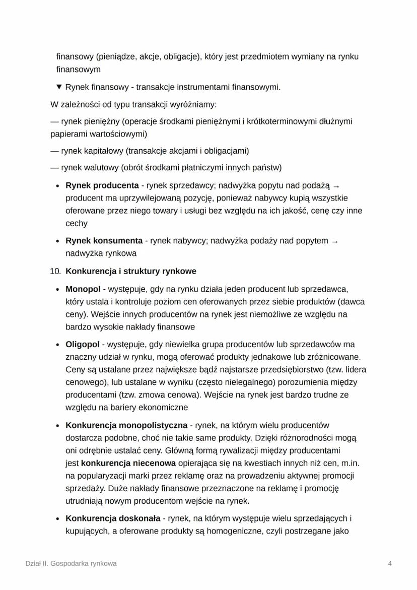 Dział II. Gospodarka rynkowa
1. Gospodarka nakazowo - rozdzielcza
Gospodarka centralnie sterowana
Opierała się na własności publicznej i cen