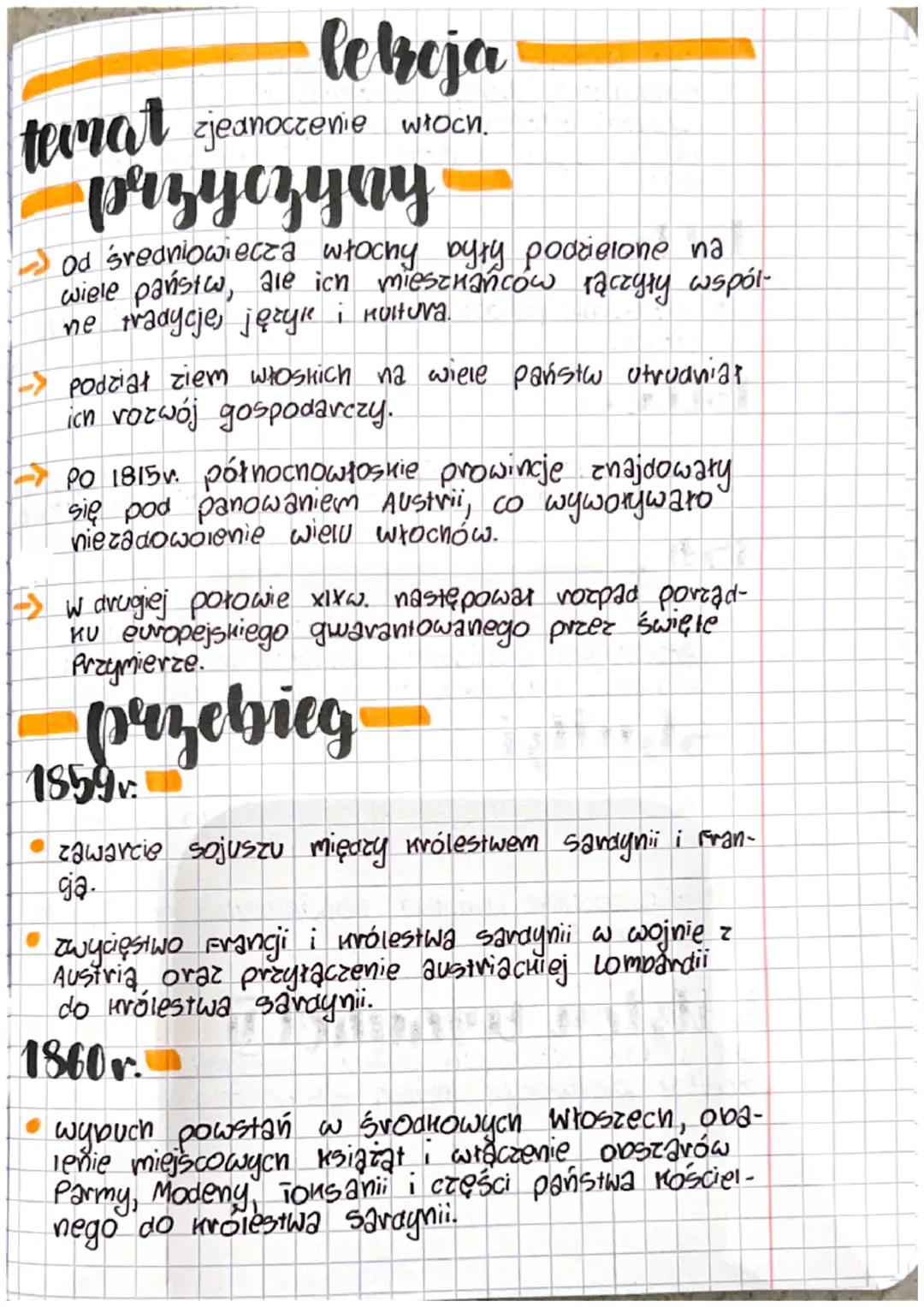 lezeja

temat zjednoczenie włoch.

разусзучу

od średniowiecza włochy były podzielone na
wiele państw, ale ich miesznańców rączyły wspól-
ne