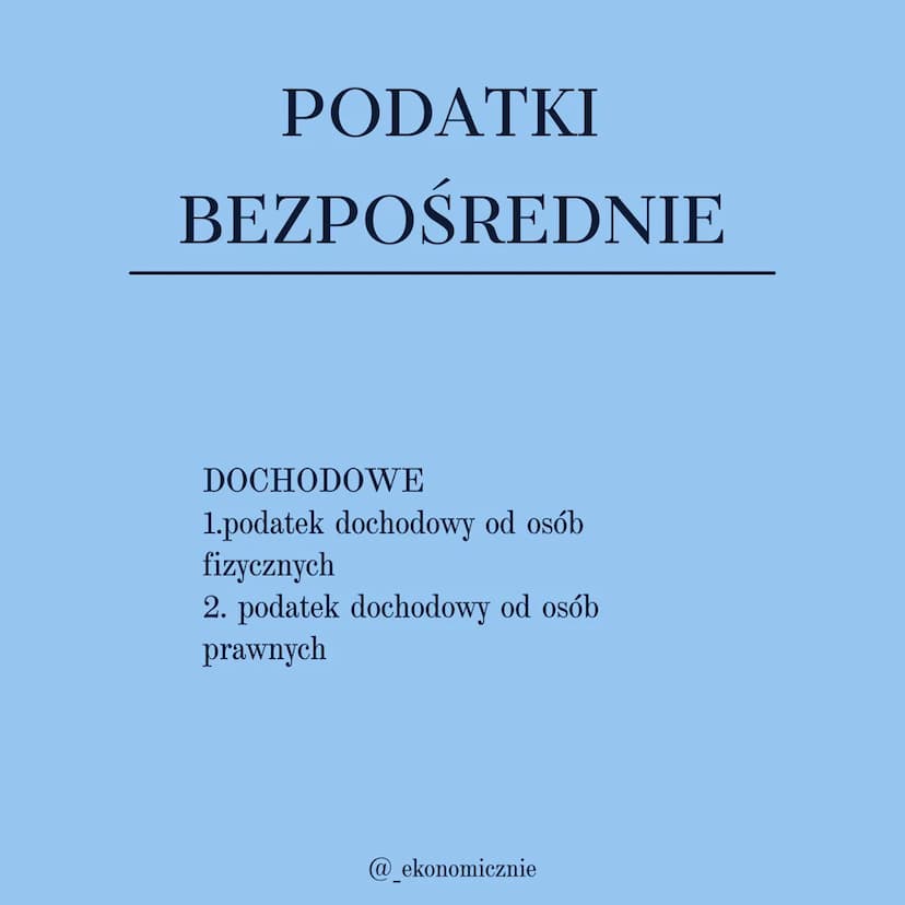 $
=TAXL
PODATKI
EKA.05
@_ekonomicznie PODZIAŁ
DOCHODOWE
PODATKI
BEZPOŚREDNIE
LOKALNE
@_ekonomicznie
POŚREDNIE
MAJĄTKOWE PODATKI
POŚREDNIE
1.