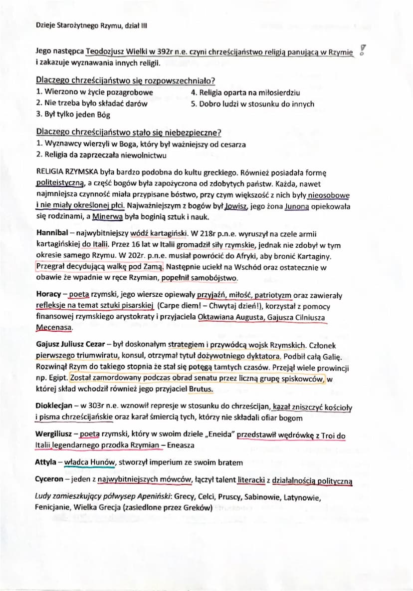Dzieje Starożytnego Rzymu, dział III
1. REPUBLIKA RZYMSKA
753r. p.n.e. założenie Rzymu
509r. p.n.e. wprowadzenie republiki (koniec monarchii