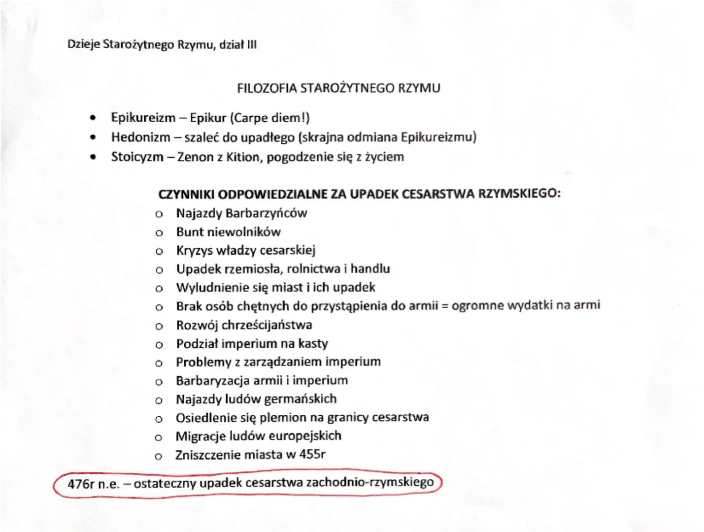 Dzieje Starożytnego Rzymu, dział III
1. REPUBLIKA RZYMSKA
753r. p.n.e. założenie Rzymu
509r. p.n.e. wprowadzenie republiki (koniec monarchii