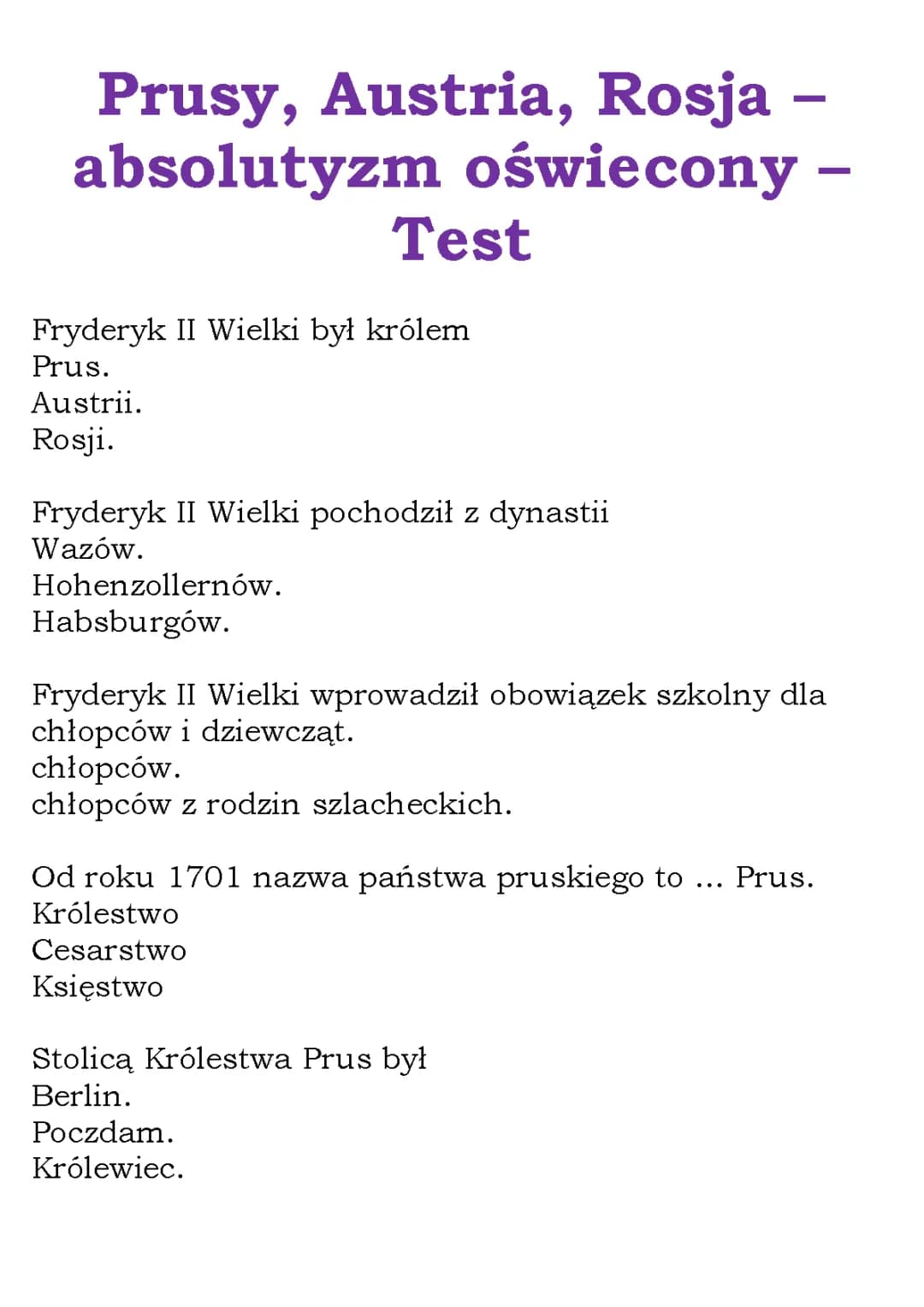 Co to jest absolutyzm oświecony? Fryderyk II Wielki, Józef II, Piotr I ciekawostki