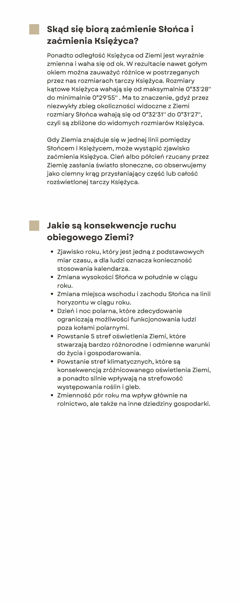 Następstwa
ruchu
obiegowego
Ziemi
Kalendarz juliański i gregoriański
Nie da się precyzyjnie podzielić roku słonecznego na
pełne dni ani na r