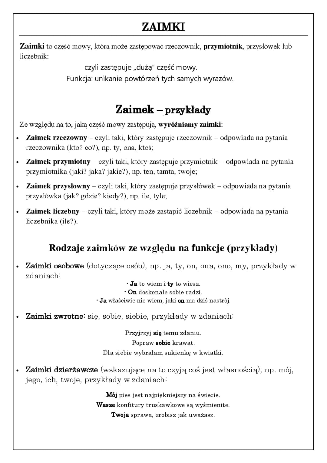 Zaimki