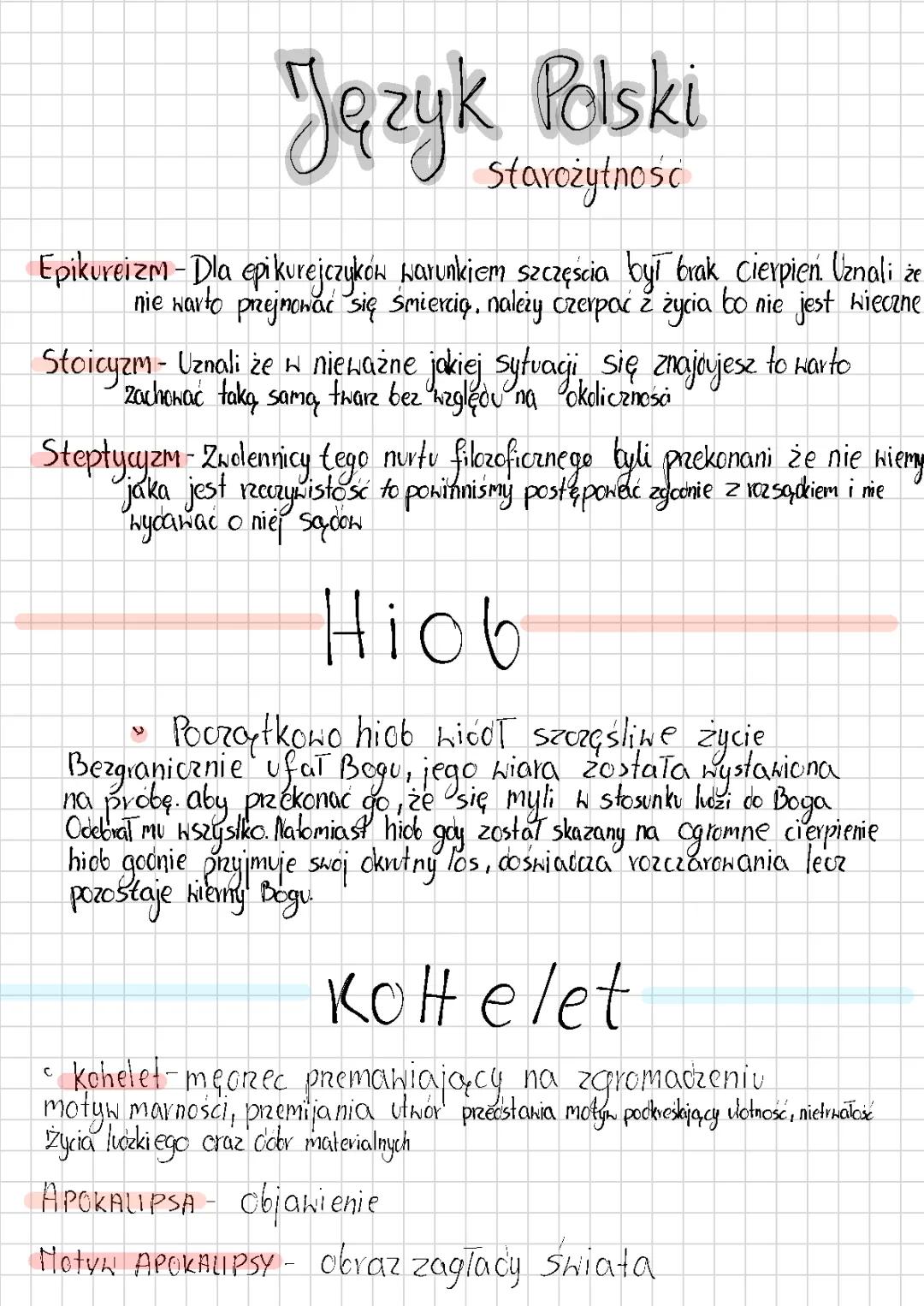 Historia Hioba w Języku Polskim