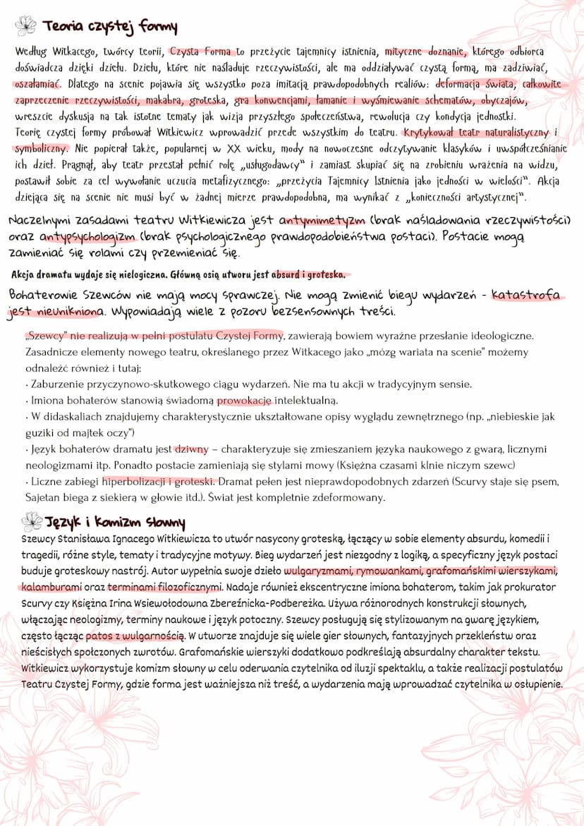 "Szewcy" Stanisław Ignacy Witkiewicz
Geneza
Dramat powstał w latach 1931-34. Po nim Witkacy napisał podobno w 1938 roku ostatnią zaginioną p