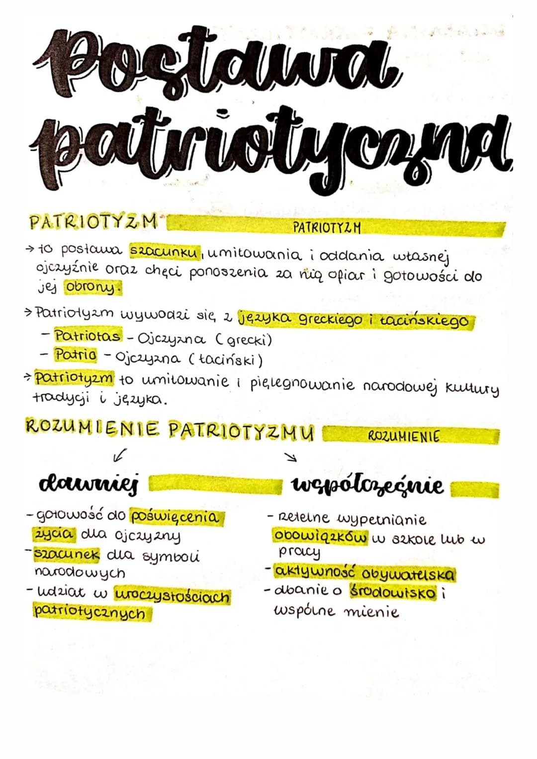 Postawa
patriotycznd
PATRIOTYZME
PATRIOTYZM
→ to postawa szacunku, umitowania i oddania własnej
ojczyźnie oraz chęci ponoszenia za nią ofiar