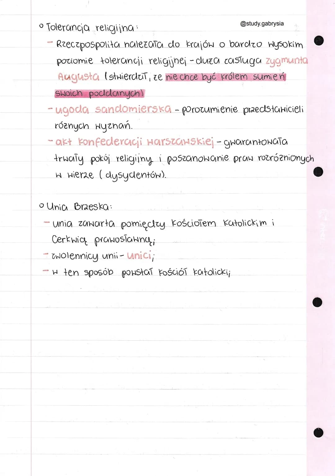 Reforracja i
hontreforracja
Rzeczypospolitej
@study.gabrysia
w
• Na terenie państwa polskiego wyodrębniły się cztery
kierunki reformacyjne:
