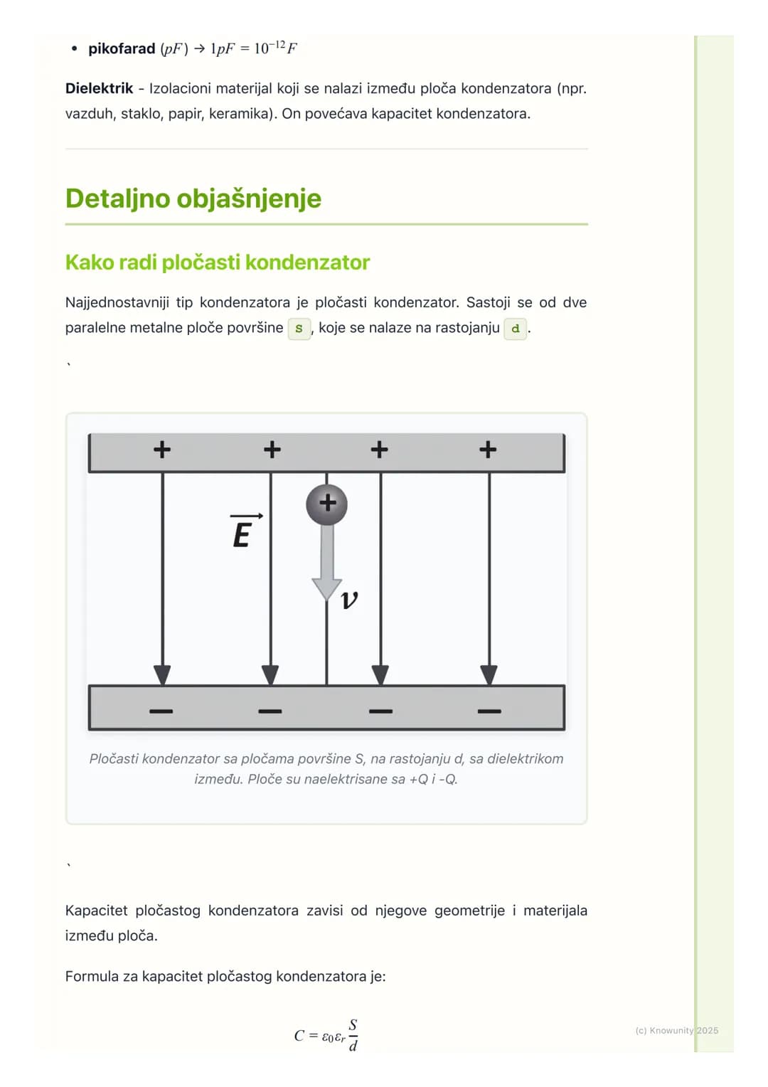 # Kondenzatori i Kapacitet

Uvod u kondenzatore

Kondenzatori su elektronske komponente čija je osnovna funkcija da skladište
električnu ene