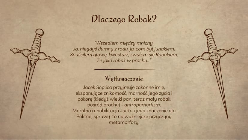 Jacek Soplica
Dzieje i charakterystyka
Helena Ggdek
Eliza Kaczmarek
KININ Wprowadzenie
Jacek Soplica/ksiądz Robak - główny
bohater, brat Sęd
