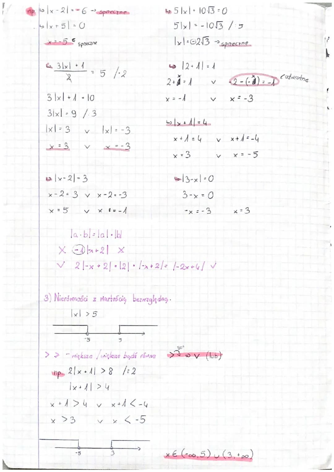 RÓWNANIA I NIERÓWNOŚCI Z WARTOŚCIĄ BEZHZGLĘDNA
KL. 2
1) Wartość bezwzględna liczby rzeczywistej
121=2
1-21=2
1xtr odległość liczby x na osi 