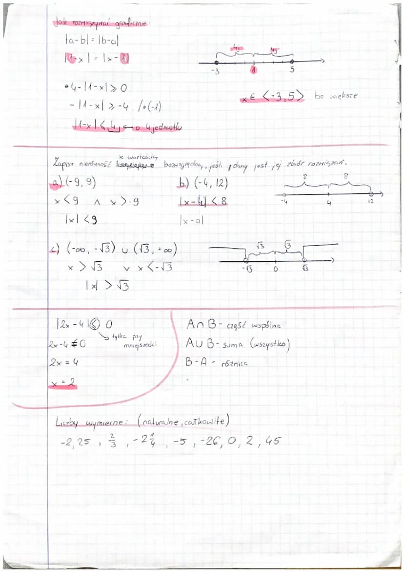 RÓWNANIA I NIERÓWNOŚCI Z WARTOŚCIĄ BEZHZGLĘDNA
KL. 2
1) Wartość bezwzględna liczby rzeczywistej
121=2
1-21=2
1xtr odległość liczby x na osi 