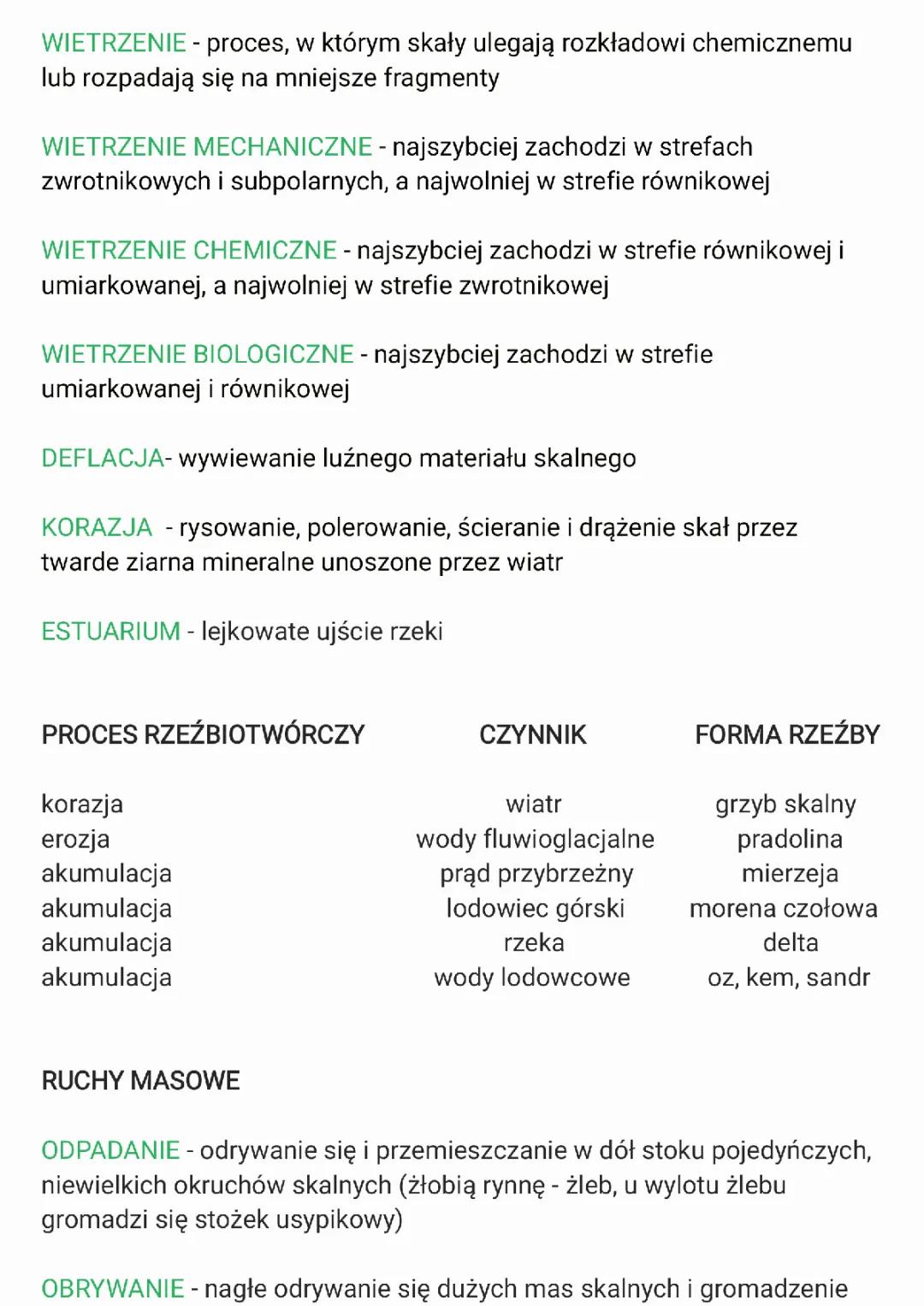 procesy egzogeniczne 