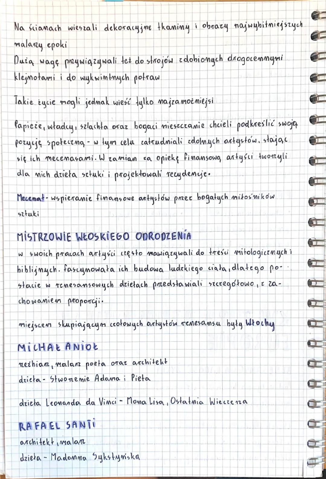 KULTURA RENESANSU W
EUROPIE
RENESANSOWA RADOŚĆ ŻYCIA
Pod wpływem humanizmu Temesansowego ludzie zaczęli ewracać uwagę
na codziemne życie i d