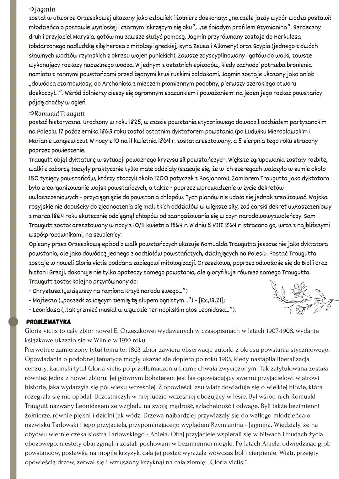 "Gloria victis" Eliza Orzeszkowa
CZAS POWSTANIA
Data napisania przez Orzeszkową opowiadania - rok 1888 - to dwudziesta piąta rocznica wybuch