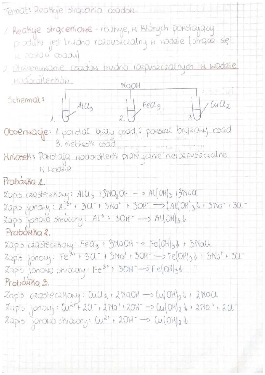Reakcje Strącania Osadów: Wprowadzenie i Przykłady