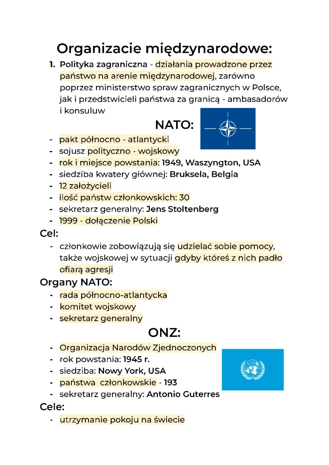 Organizacje międzynarodowe 