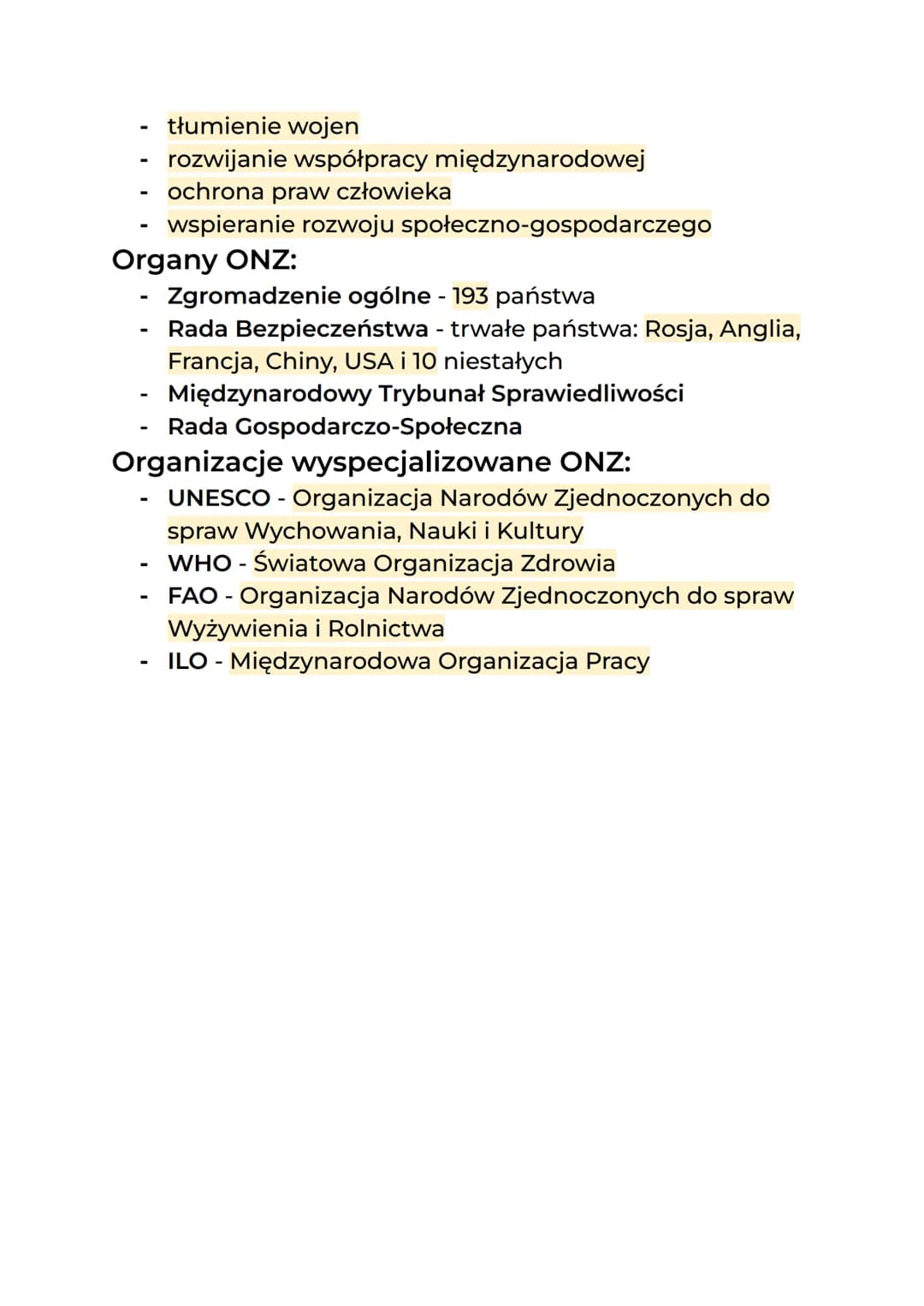 Organizacie międzynarodowe:
1. Polityka zagraniczna - działania prowadzone przez
państwo na arenie międzynarodowej, zarówno
poprzez minister